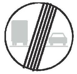 Dopravní značka B 22b – Konec zákazu předjíždění pro nákladní automobily