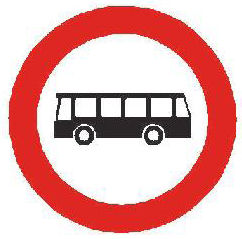 Dopravní značka B 5 – Zákaz vjezdu autobusů