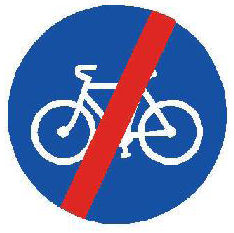 Dopravní značka C 8b – Konec stezky pro cyklisty