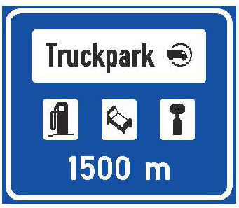 Dopravní značka IJ 17b – Návěst před truckparkem