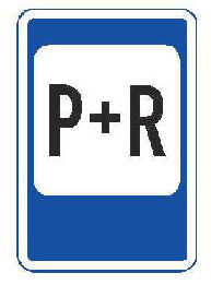 Dopravní značka IP 13d – Parkoviště P+R