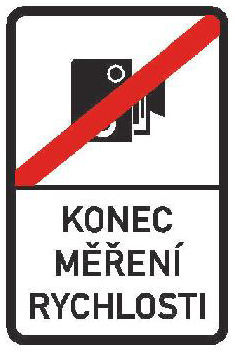 Dopravní značka IP 31b – Konec měření rychlosti