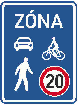 Dopravní značka IZ 10a – Sdílená zóna