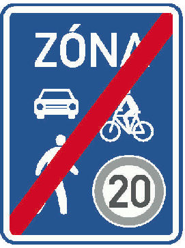 Dopravní značka IZ 10b – Konec sdílené zóny