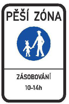Dopravní značka IZ 6a – Pěší zóna