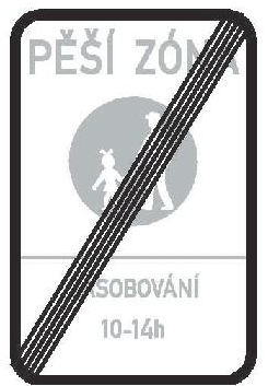 Dopravní značka IZ 6b – Konec pěší zóny