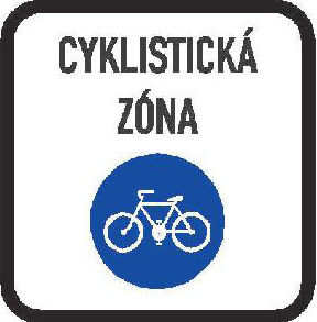 Dopravní značka IZ 9a – Zóna pro cyklisty