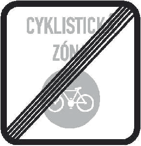 Dopravní značka IZ 9b – Konec zóny pro cyklisty