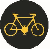 Dopravní značka S 4b – Signál žlutého světla ve tvaru cyklisty